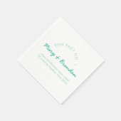 Minimalistische moderne typografie leuk weetje bru servet (Hoek)