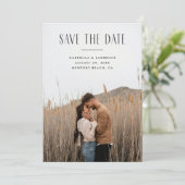 Minimalistische moderne typografie Save the Date 1 (Staand voorkant)