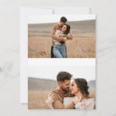 Minimalistische moderne typografie Save the Date 1 (Achterkant)