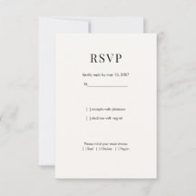 Minimalistische moderne typografie trouw RSVP kaar