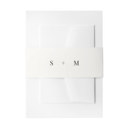 Minimalistische moderne typografie trouw uitnodigingen wikkel
