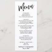 Minimalistische moderne typografie voor handschrif menu (Voorkant)