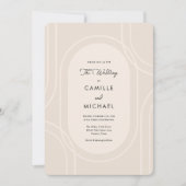 Minimalistische moderne uitnodiging tot het indien (Voorkant)