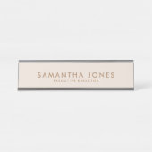 Minimalistische moderne uitvoerende Borden perzik  Bureau Naambordje (Voorkant)