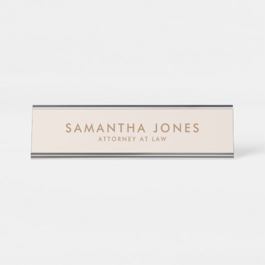 Minimalistische moderne uitvoerende professionele  bureau naambordje (Voorkant)