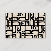 Minimalistische moderne unieke Abstracte kunst zwa Visitekaartje (Achterkant)