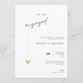 Minimalistische moderne verlovingsuitnodiging kaart (Voorkant)