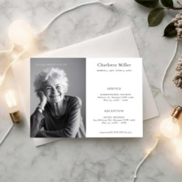 Minimalistische moderne viering van het leven Foto Kaart