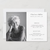 Minimalistische moderne viering van het leven Foto Kaart (Voorkant)