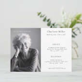 Minimalistische moderne viering van het leven Foto Kaart (Staand voorkant)