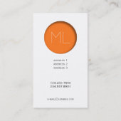 Minimalistische moderne Visitekaartje oranje cirke (Achterkant)