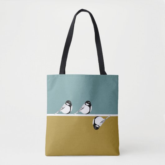 Minimalistische moderne vogels Canvas tas (Voorkant)