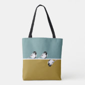Minimalistische moderne vogels Canvas tas (Achterkant)