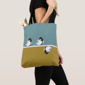 Minimalistische moderne vogels Canvas tas (Dichtbij)