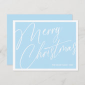 Minimalistische moderne vrolijke kerst Kaart - Cus (Voorkant / Achterkant)