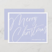 Minimalistische moderne vrolijke kerst Kaart - Cus (Voorkant / Achterkant)