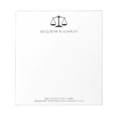 Minimalistische Moderne Vrouwe Rechtvaardigheid Sc Notitieblok (Voorkant)