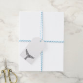Minimalistische moderne Waterverf walvis fluke Cadeaulabel (Met Touw)