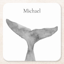 Minimalistische moderne Waterverf walvis fluke