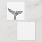 Minimalistische moderne Waterverf walvis fluke Vierkante Visitekaartje (Voorkant / Achterkant)