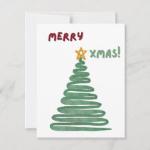 Minimalistische moderne Waterverf Xmas