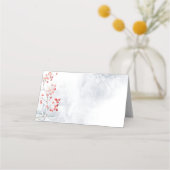 Minimalistische moderne winterbessen plaatskaartje (Voorkant)