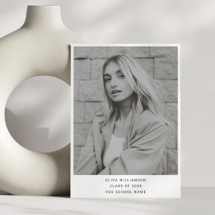 Minimalistische moderne witte eenvoudige foto afst aankondiging