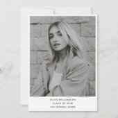 Minimalistische moderne witte eenvoudige foto afst aankondiging (Voorkant)