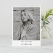 Minimalistische moderne witte eenvoudige foto afst aankondiging (Staand voorkant)