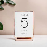 Minimalistische Moderne Witte Eenvoudige Huwelijks Kaart<br><div class="desc">Minimalistisch Modern Wit Eenvoudig Bruiloft Aangepaste Tafelnummer</div>