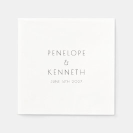 Minimalistische Moderne Witte Eenvoudige Huwelijks Servet