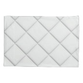 Minimalistische Moderne Witte Geweven Geometrisch  Kussensloop (Achterkant-Links)