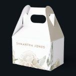 Minimalistische moderne witte Peonie bloemige Wate Bedankdoosjes<br><div class="desc">Het minimalistische, moderne, witte Peonie waterverf bloemenontwerp is het ideale vrijgezellenfeest voor gasten. Wow je bruidsmeisjes en vrienden met de perfecte vrijgezellencadeau-ideeën. De bloemen zijn schattig, vrouwelijk en modern en zijn het perfecte bijpassende cadeau voor al uw vrijgezellenfeest gasten. Of u nu de perfecte bruiloft plant of een baby shower...</div>