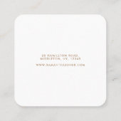 Minimalistische moderne witte Peonie bloemige Wate Contactkaartje (Achterkant)