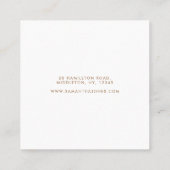 Minimalistische moderne witte Peonie bloemige Wate Contactkaartje (Achterkant)