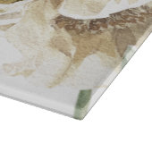 Minimalistische moderne witte Peonie bloemige Wate Snijplank (Hoek)