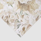 Minimalistische moderne witte Peonie bloemige Wate Tissuepapier (Detail)