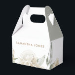 Minimalistische Moderne Witte Pioen Bloemige Water Bedankdoosjes<br><div class="desc">Minimalistisch modern wit pioenroos waterverf bloemendesign is het perfecte bruidsfeestcadeau voor gasten. Verras je bruidsmeisjes en vriendinnen met de perfecte vrijgezellenfeest cadeau-ideeën. De mooie bloemen zijn schattig,  vrouwelijk en modern en zijn het perfecte bijpassende cadeau voor al je bruidsfeestgasten.</div>