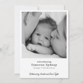 Minimalistische moderne witte schrijfmachine foto aankondiging (Voorkant)