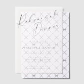 Minimalistische Moderne Witte Script Proefavondete Vellum Uitnodigingen (Offset (Uitnodiging))