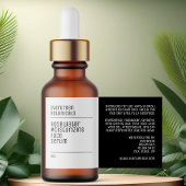 Minimalistische moderne witte zwarte druppelaar fl etiket