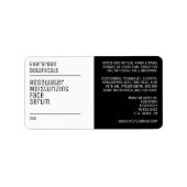 Minimalistische moderne witte zwarte druppelaar fl etiket (Voorkant)