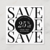 Minimalistische moderne zakelijke Logo dank u Kortingskaartje (Voorkant)