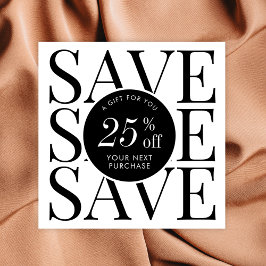 Minimalistische moderne zakelijke Logo dank u Kortingskaartje