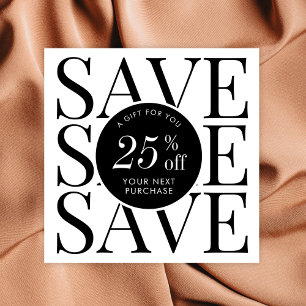 Minimalistische moderne zakelijke Logo dank u Kortingskaartje