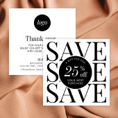 Minimalistische moderne zakelijke Logo dank u Kortingskaartje