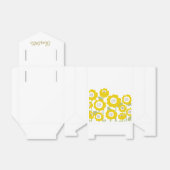 Minimalistische moderne zonnebloem minimale aangep bedankdoosjes (Uitgevouwen)