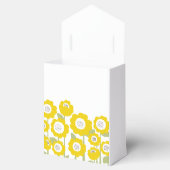 Minimalistische moderne zonnebloem minimale aangep bedankdoosjes (Geopend)