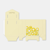 Minimalistische moderne zonnebloem minimale aangep bedankdoosjes (Uitgevouwen)