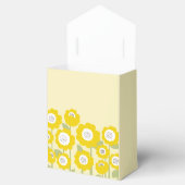 Minimalistische moderne zonnebloem minimale aangep bedankdoosjes (Geopend)